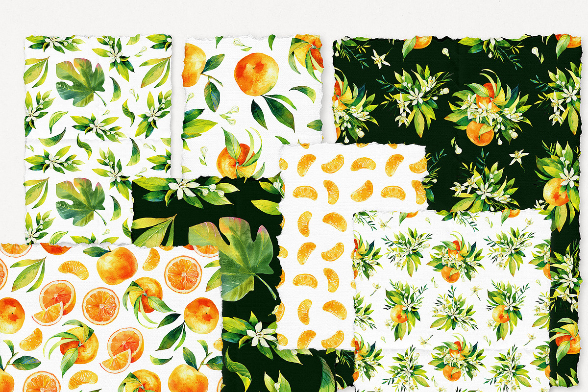 Citrus Summer Seamless patterns pack, a Pattern Graphic by Natasha Koltsova (Photo 2 of 4)