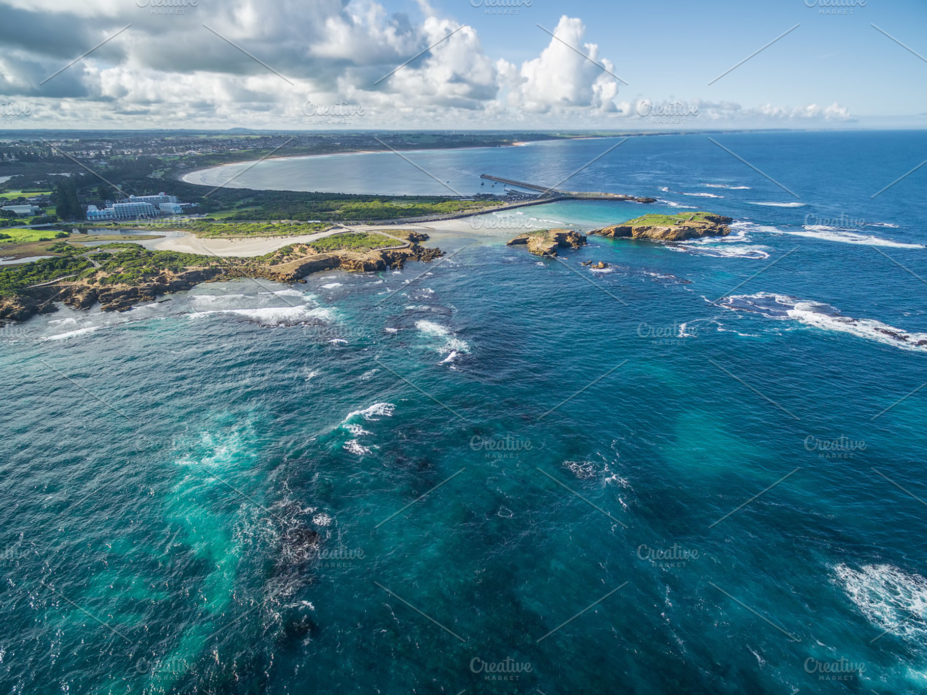 Aerial view of Warrnambool coastline, a Nature Photo by Australia Aerial Photo