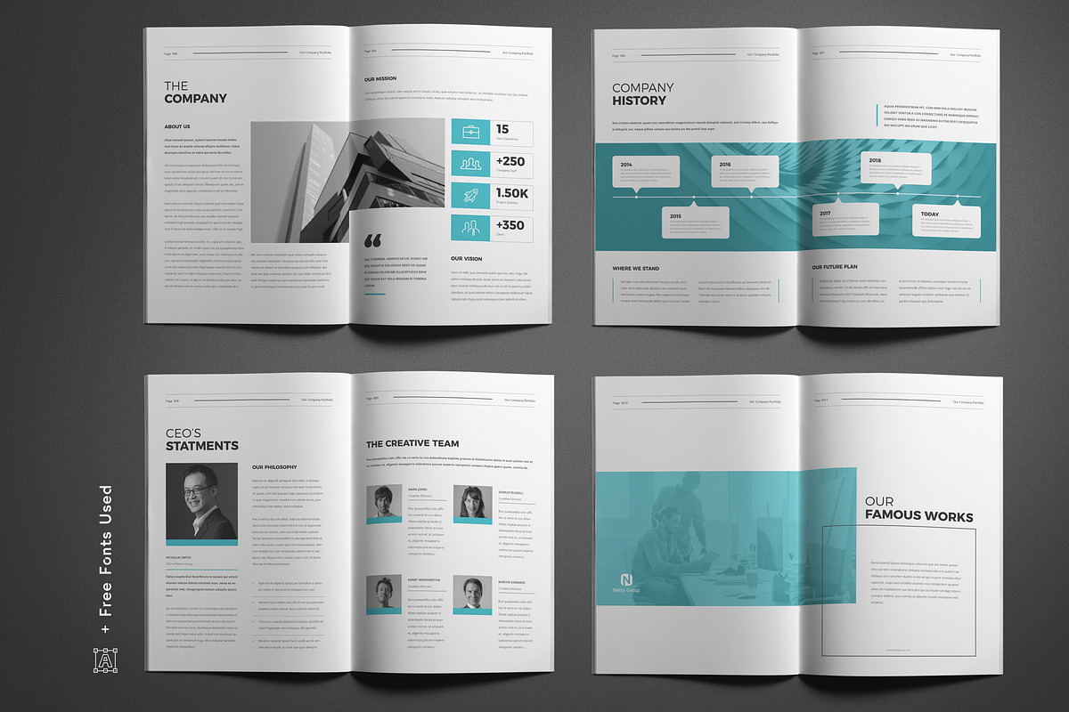 Company Portfolio, a Brochure Template by ThemeDevisers (Photo 3 of 8)