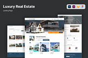 Luxury Real Estate Landing Page, a Landing Page Template by Glyphminds Studios (Thumbnail 1 of 3)