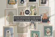 Cute Posters For Kids. Nursery Room., a Graphic by Designwork (Thumbnail 1 of 9)