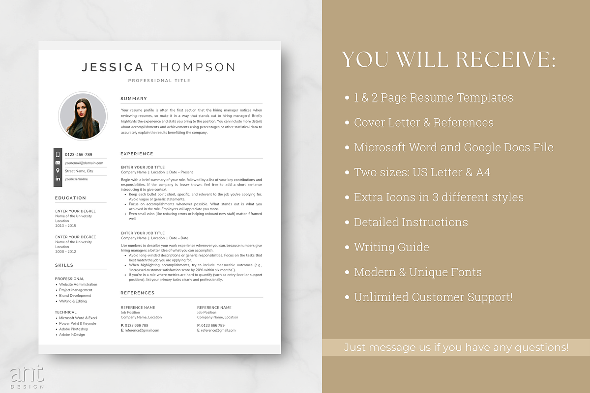 Modern Resume Template - Jessica preview 7