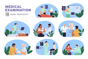 Medical examination & health checkup, a Healthcare Illustration by Good Studio