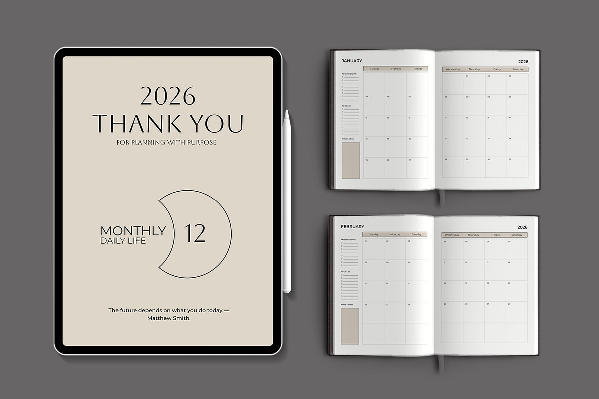 Monthly Productivity Planner preview 2