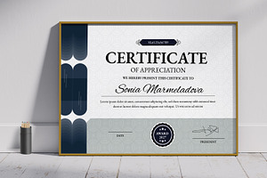 Certificate of Achievement Layout, a Stationery Template by ContestDesign