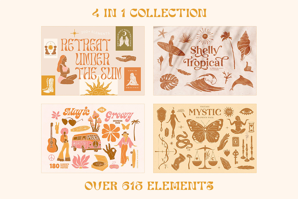 Retro Vibes Graphics Bundle 70% OFF, a Graphic by Ayya Studio (Photo 2 of 60)