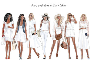 Girls In Summer White - Light Skin