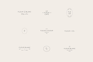 Fleur Minimal Logo Kit Ai Eps Psd