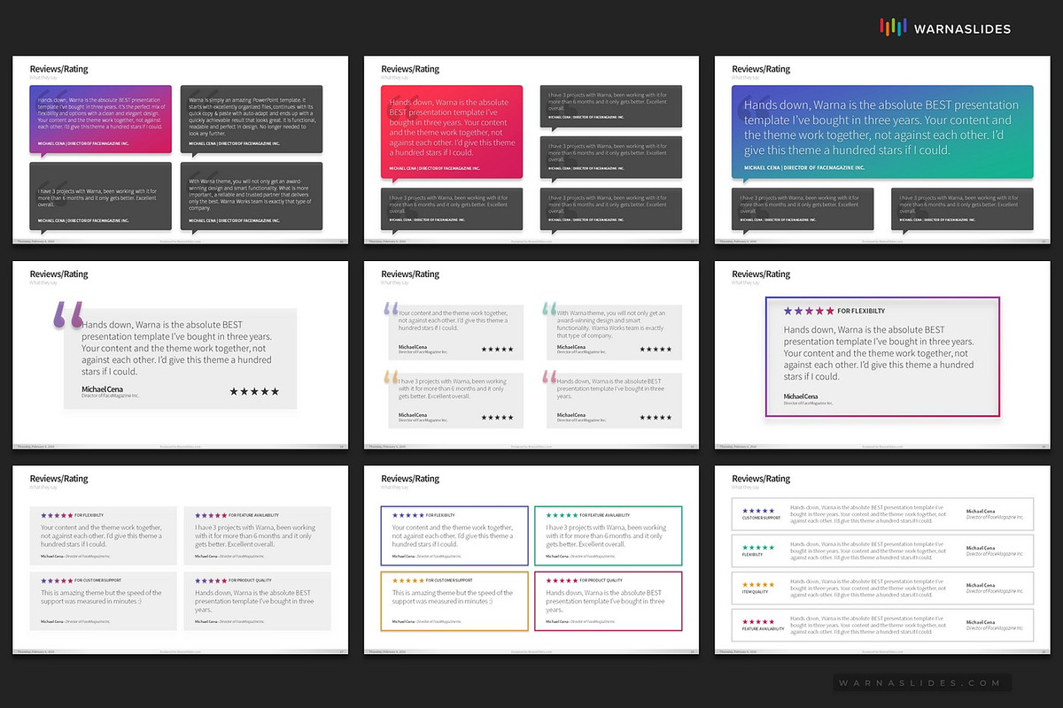 Review PowerPoint Templates, a Presentation Template by Warna Works (Photo 5 of 10)