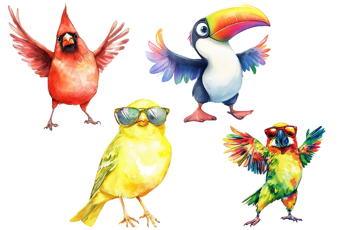 Watercolor bird Sublimation, an Illustration by Designworld (Photo 5 of 6)