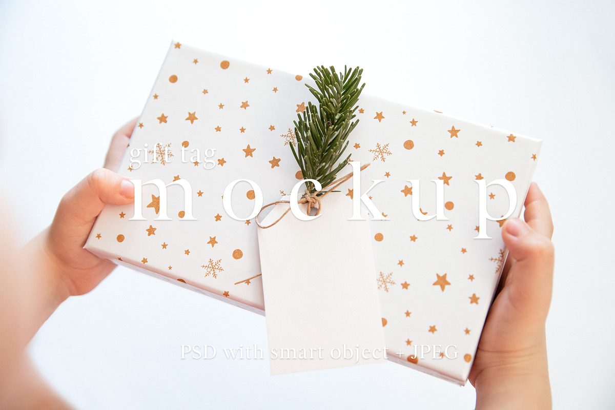 Christmas Tag Mockup,Gift Tag Mockup, a Product Mockup by ILoveMockupDesign (Photo 1 of 9)