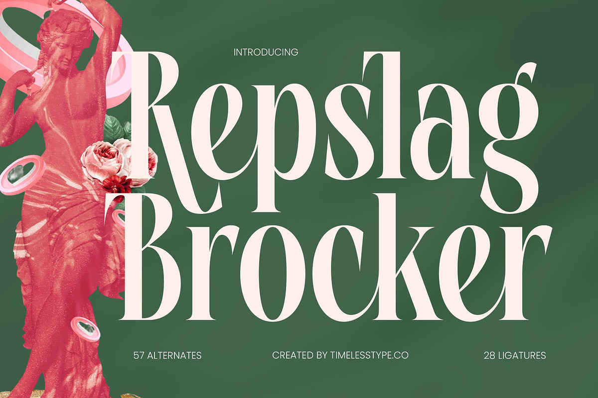 Repslag Brocker Luxury Serif Font, a Serif Font by timelesstype.co (Photo 1 of 20)