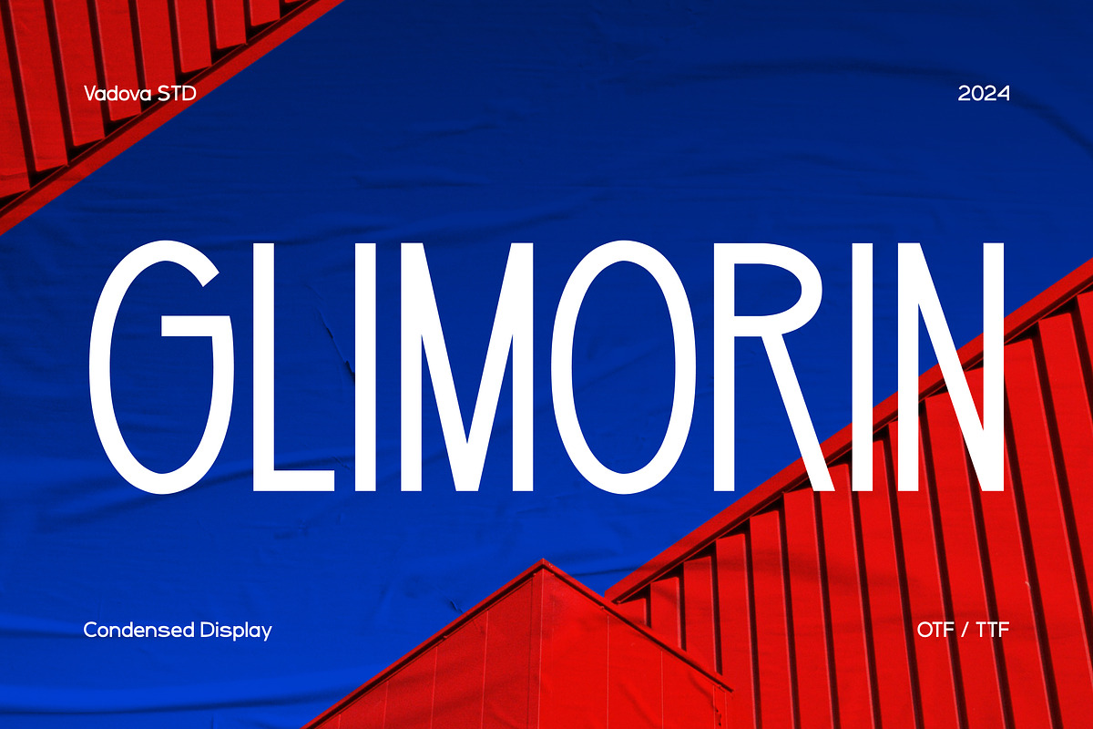 Glimorin – Condensed Display Typefac, a Sans Serif Font by Vadovastd (Photo 1 of 7)