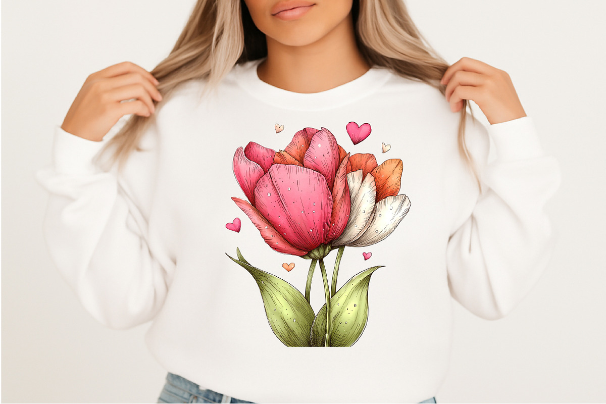 Whimsical Spring Tulip Flower Png, an Illustration by Craft Nest (Photo 7 of 11)