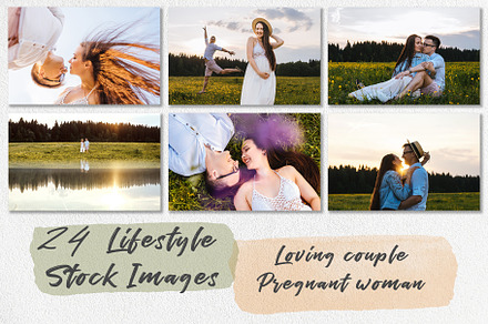 Loving couple. Pregnant woman.