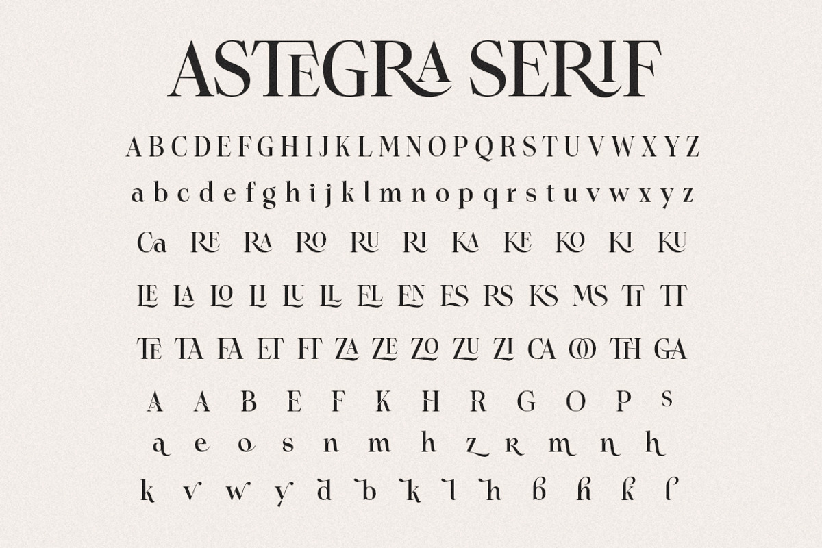 Astegra - Ligature Serif, a Serif Font by Mulkan Nazir (Photo 17 of 17)