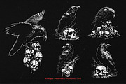 10 Bundle Dark Art Death Raven Crows, an Illustration by Morspective (Thumbnail 3 of 7)