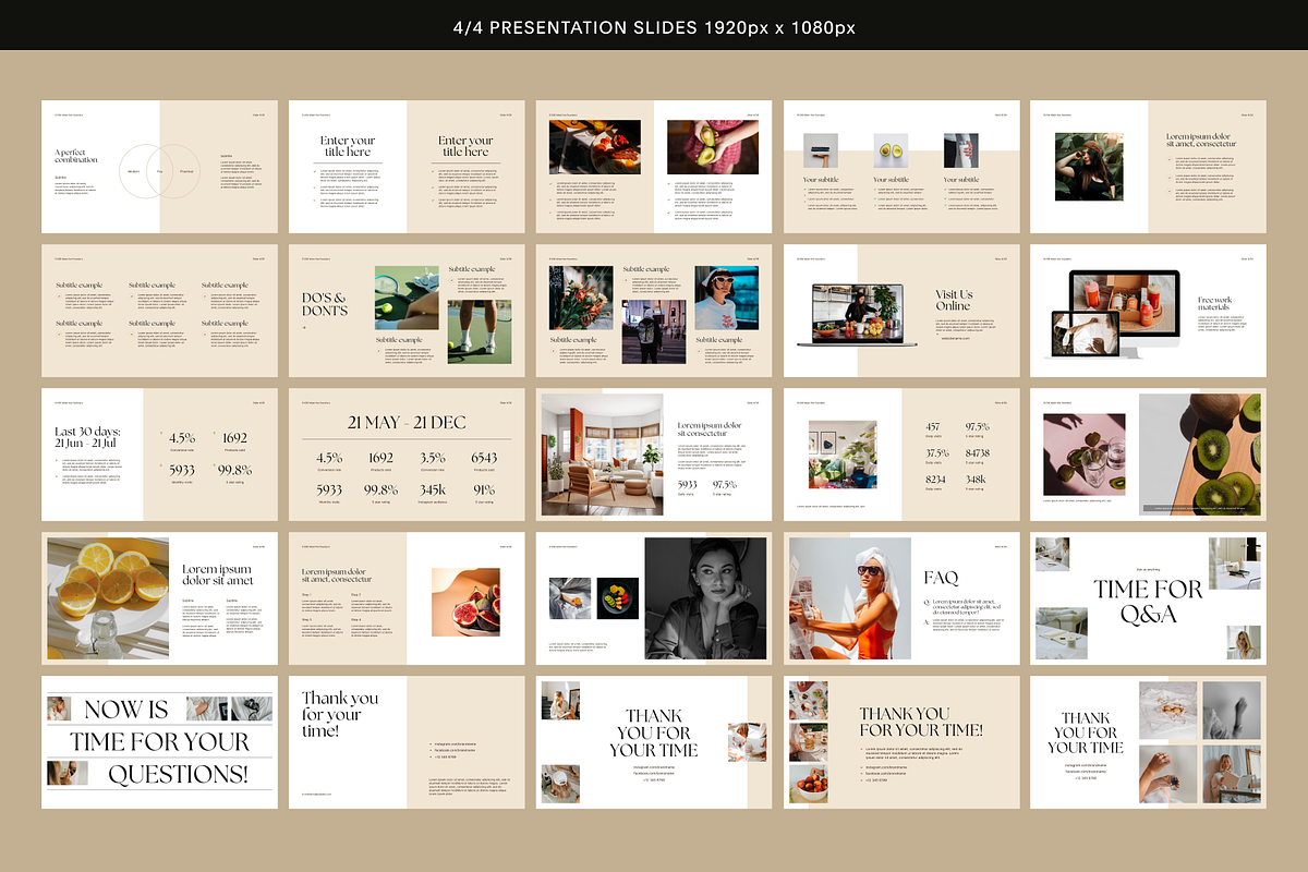 100 Slide Deck Beige Presentation, a Presentation Template by Studio K (Photo 7 of 7)