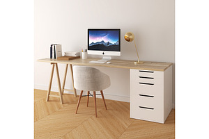 Study B - White on Timber, a Furniture 3D Model by 3DCargo