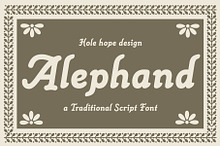 Alephand – A Traditional Script Font