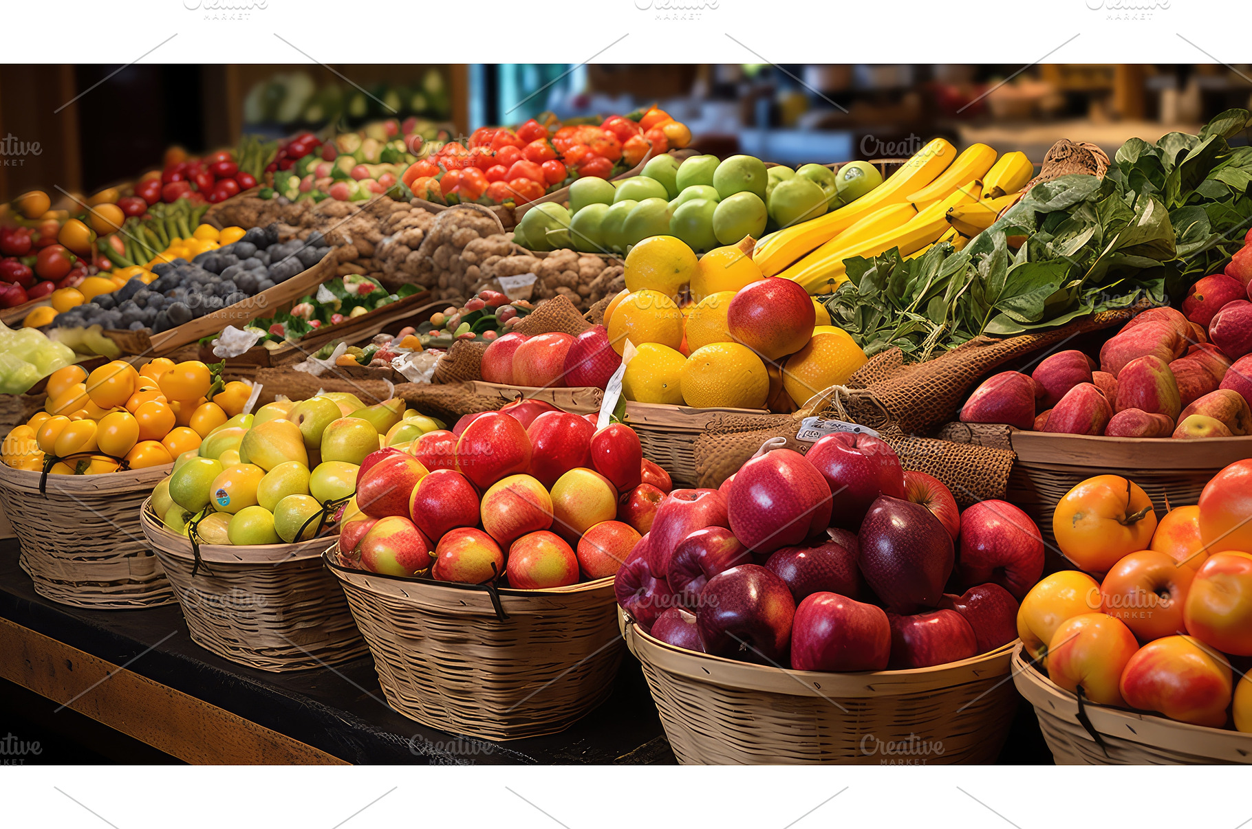 fruits retail table ai generated, a Food & Drink Photo by pikepicture