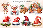 Watercolor Christmas Collection, a Seasonal Illustration by Line Store (Thumbnail 7 of 9)
