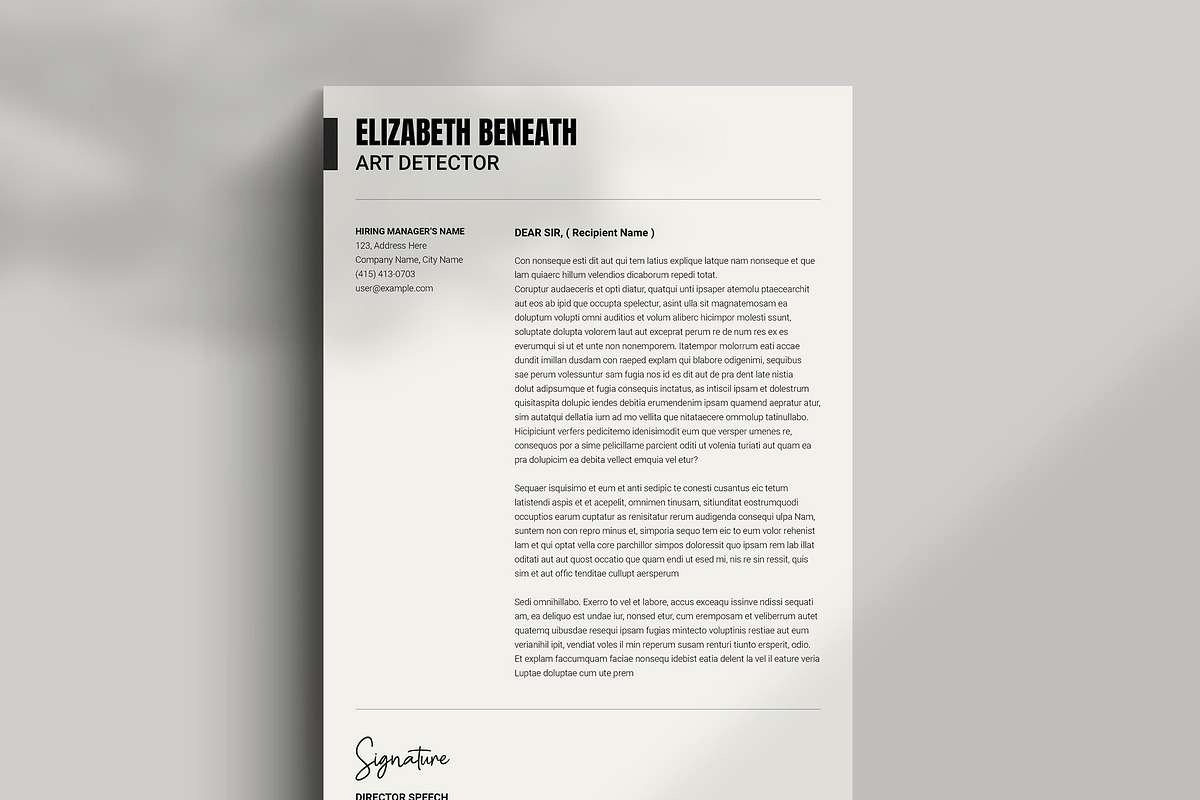 Resume - CV - Template _Word & Canva, a Resume Template by TemplateFolio-Shop (Photo 4 of 5)