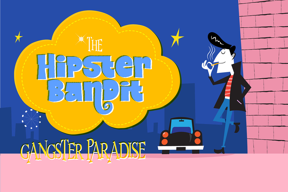 Twist Retro Font Pack, a Sans Serif Font by Fortunes Co (Photo 10 of 12)