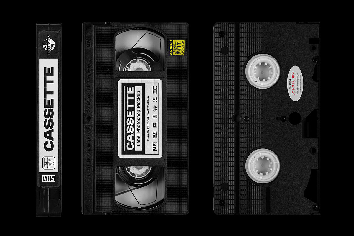 VHS Cassette Tape Case Mockup, a Packaging Mockup by FLYERWRK (Photo 6 of 10)