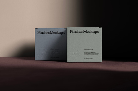 Embossed Square Boxes Mockup PMBM18
