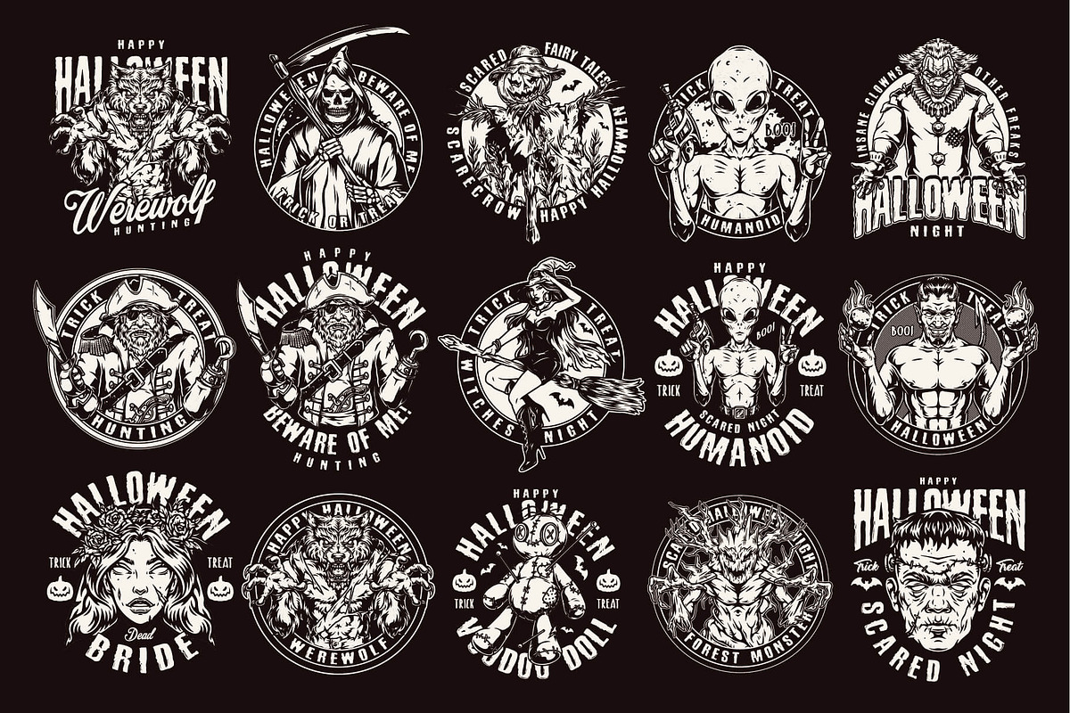 44 Halloween t-shirt designs, a Branding & Logo Template by DGIM studio (Photo 6 of 13)