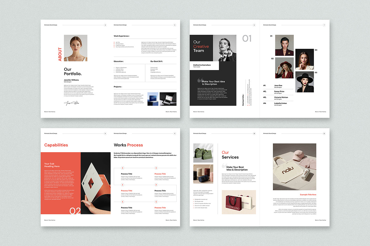 Works Portfolio Template | CANVA, a Brochure Template by Cleffon_Graphic_Studio (Photo 3 of 8)