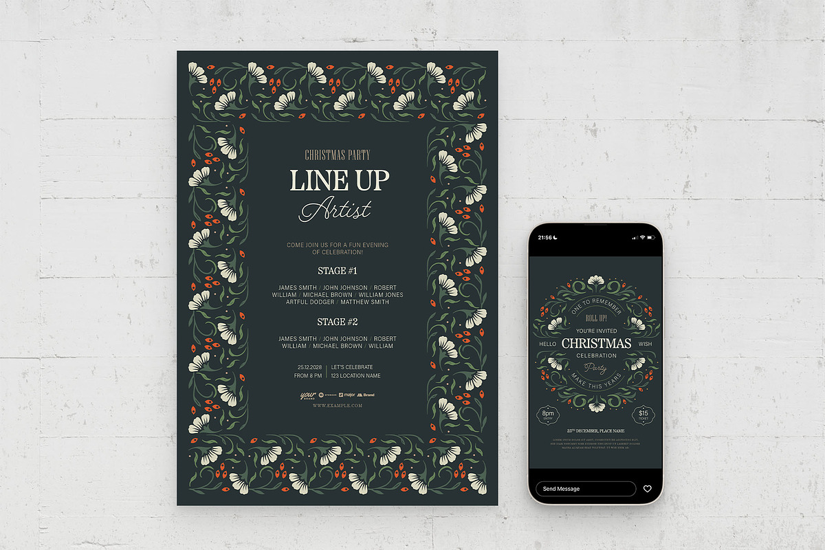 Christmas Flyer Template, a Flyer Template by BrandPacks (Photo 4 of 4)