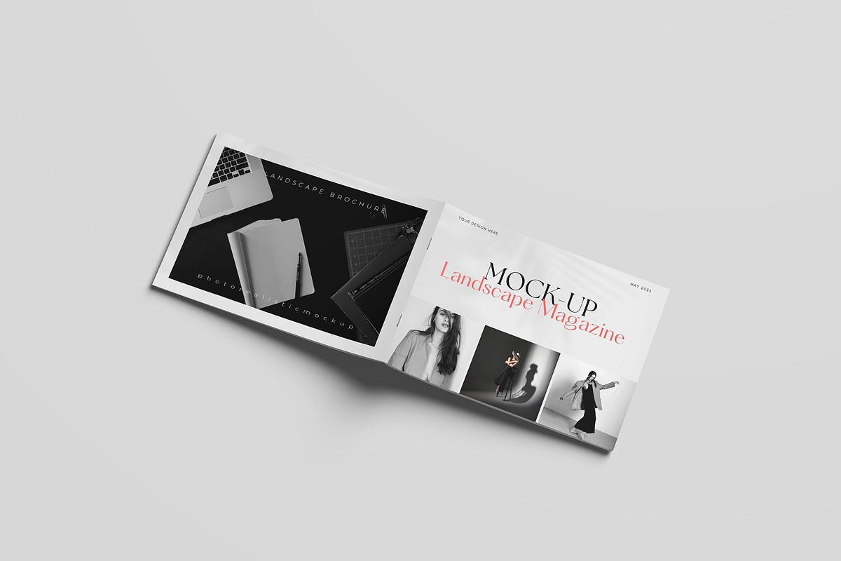 A4 Landscape Magazine Mockup, a Books & Magazine Mockup by Lxadesign (Photo 10 of 14)