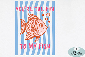 Funny Summer Pun Hand Drawn Fish PNG, an Illustration by Daily.Designs