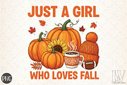 Just a Girl Who Loves Fall Halloween, an Illustration by Libby Wishes (Thumbnail 1 of 6)
