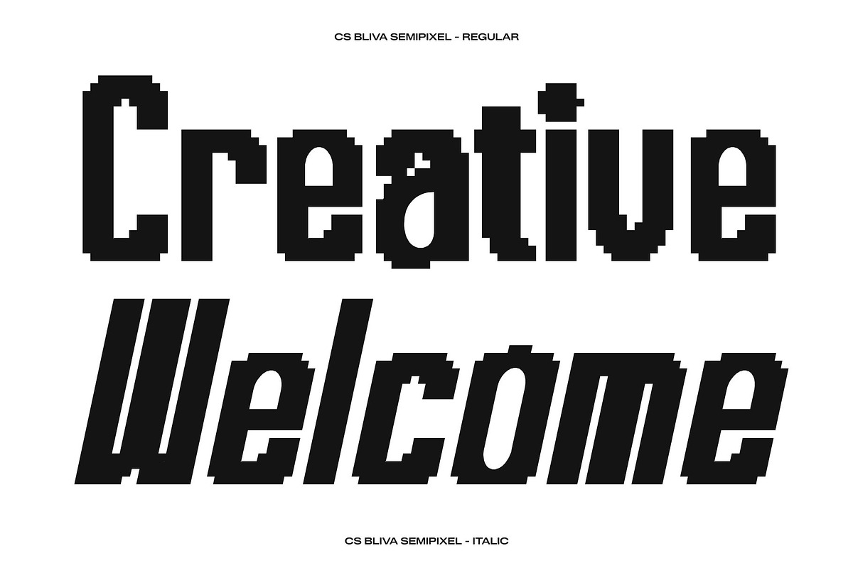 CS Bliva Semipixel, a Sans Serif Font by Craft Supply Co. (Photo 3 of 8)
