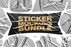 Sticker Mockups Bundle, a Product Mockup by rebrandy