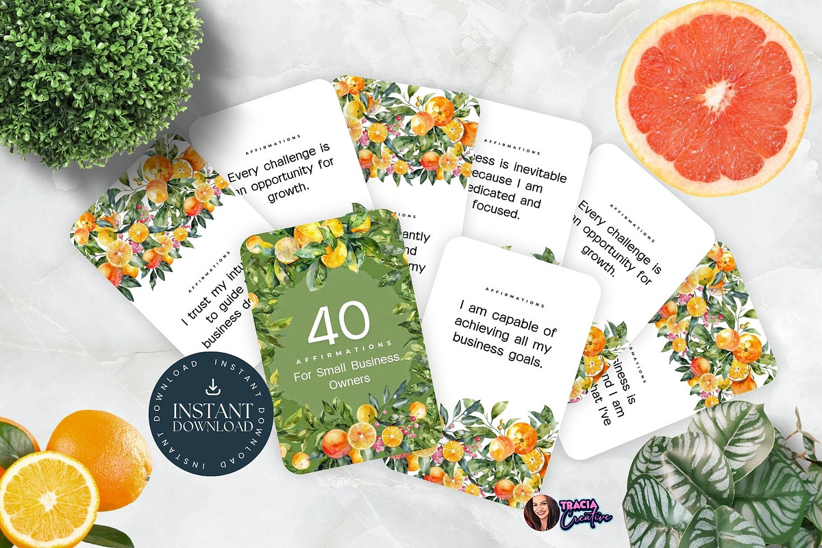 40 Affirmations for Small Business, a Stationery Template by Tracia Creative (Photo 4 of 6)