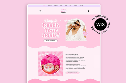 Wix Website Template - Pink Posey, a Wix Template by The Pixel Palace