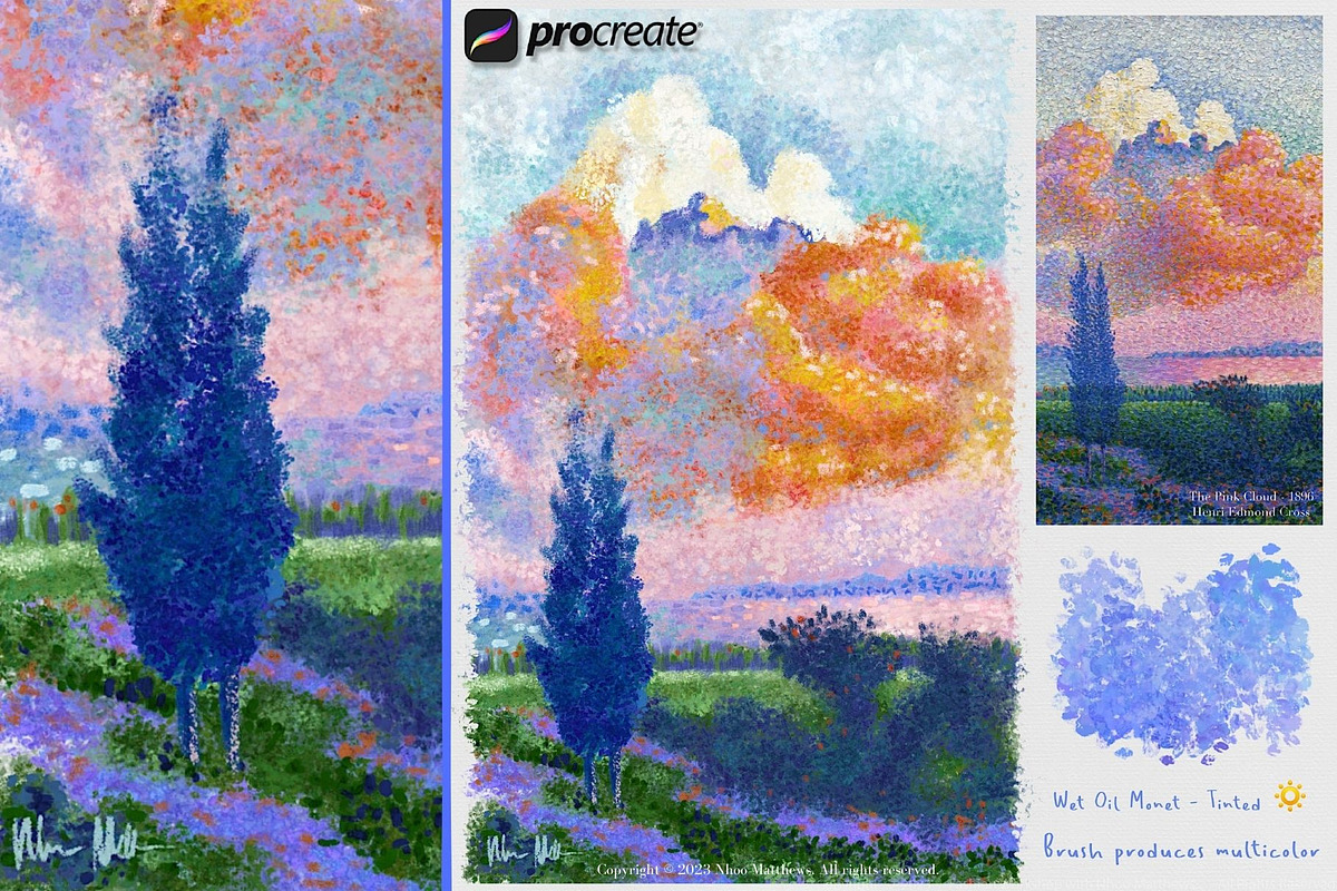 Procreate Impressionist Oil Brushes, a Brush Add-On by Fashion Workshop Bkk (Photo 7 of 11)