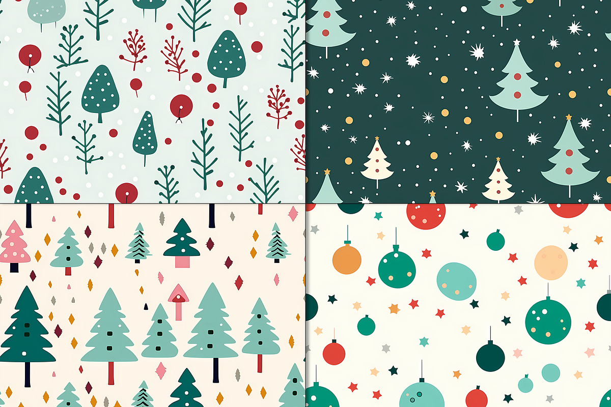 20 Seamless Christmas Time Patterns, a Pattern Graphic by Nordic Design (Photo 6 of 9)