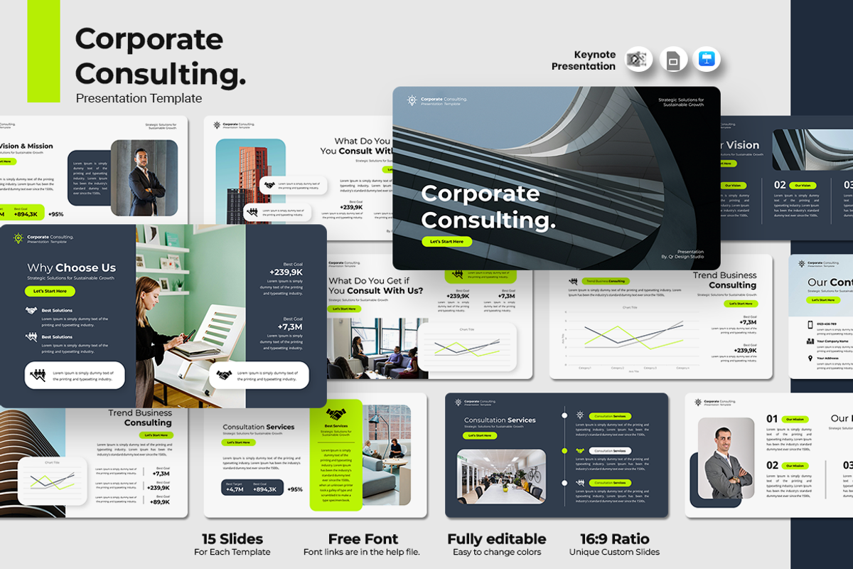 Corporate Consulting - Keynote, a Presentation Template by QR Design Studio (Photo 1 of 3)