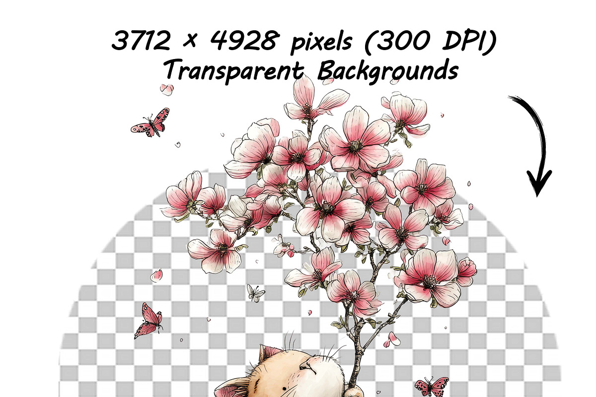 Whimsical Spring Flowers Farm Animal, a Graphic by one-touch (Photo 10 of 16)
