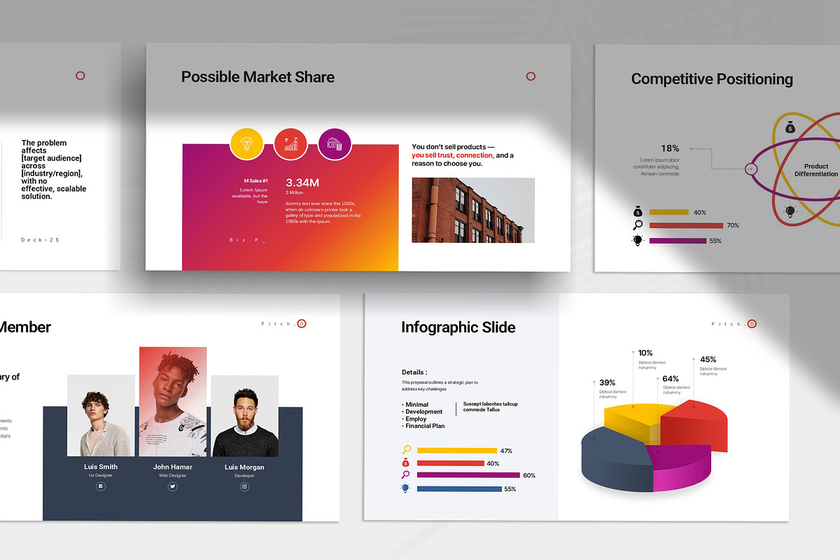 Pitch Deck Presentation Template preview 3