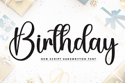 Birthday | Script Font, a Handwritten Font by Scratchones (Thumbnail 1 of 8)