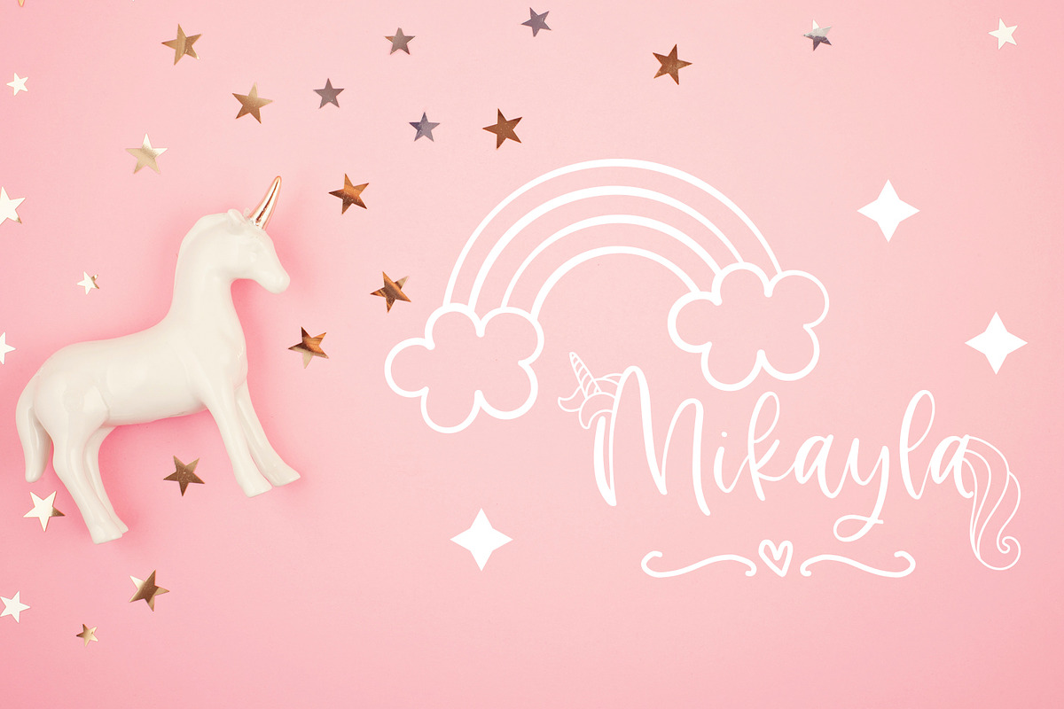 Rosemary The Unicorn Script Font, a Handwritten Font by Freeling Design House (Photo 7 of 7)
