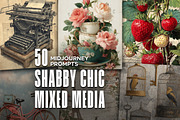 50 Shabby Chic Mixed Media Prompts, an Object Graphic by MadeByAI Studio (Thumbnail 1 of 5)