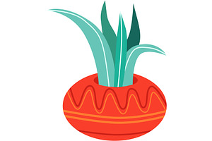 Succulent plant in pot vector flower, an Object Illustration by vectorpointstudio