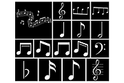 Musical Notes Stencil, Templates, an Object Graphic by Doodle Cloud Studio (Thumbnail 1 of 2)